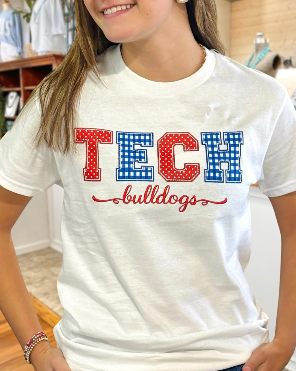 TECH Bulldogs Embroidered T-Shirt
