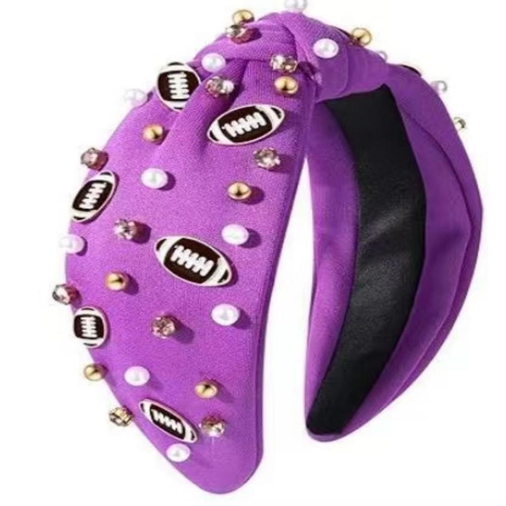 Football Rhinestone Headband