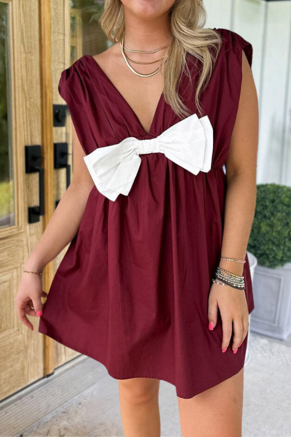 Bow Satin Dress