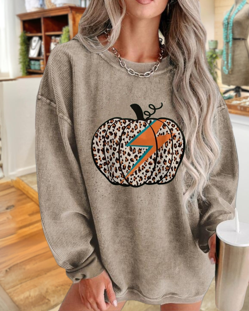 Pumpkin Corduroy Sweatshirt