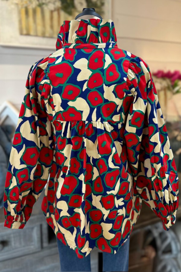 Floral Lantern sleeve Top