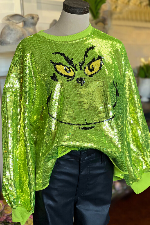 Grinch Sequin Sweatshirt