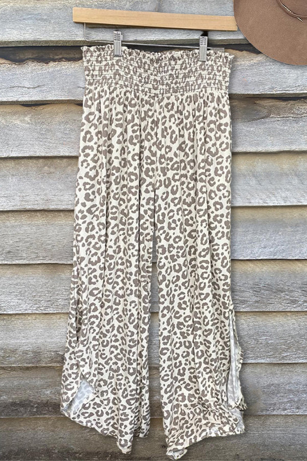 Leopard Smocked Pants