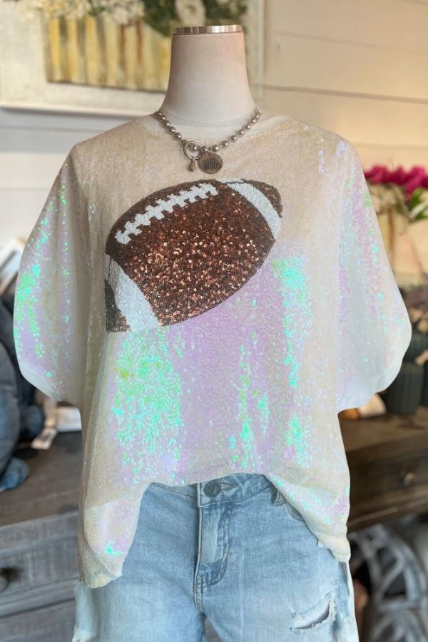 Night Football Sequin Top