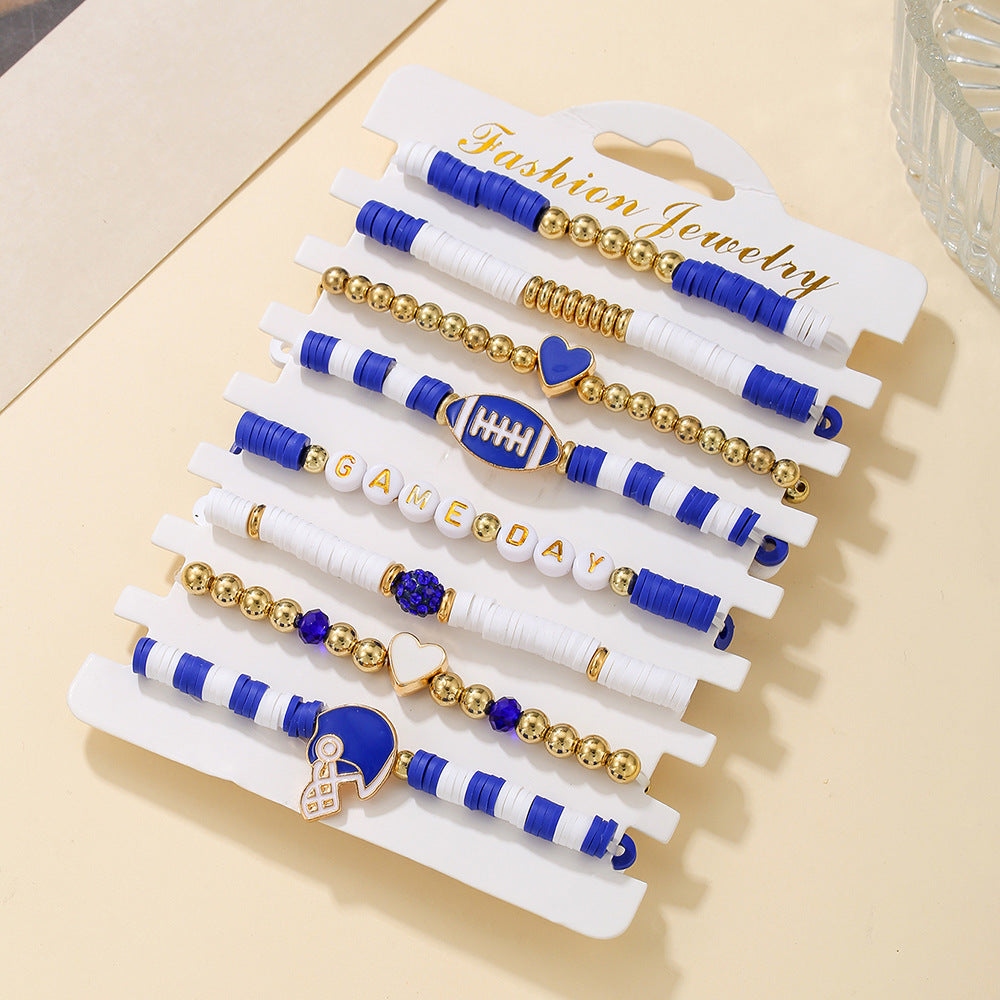 "Game Day" Football-Themed Layered Bracelet