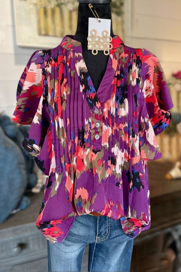 Purple Petals Top