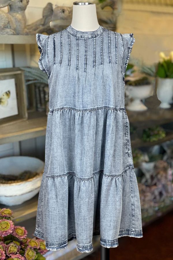 Shelly Tiered Denim Dress