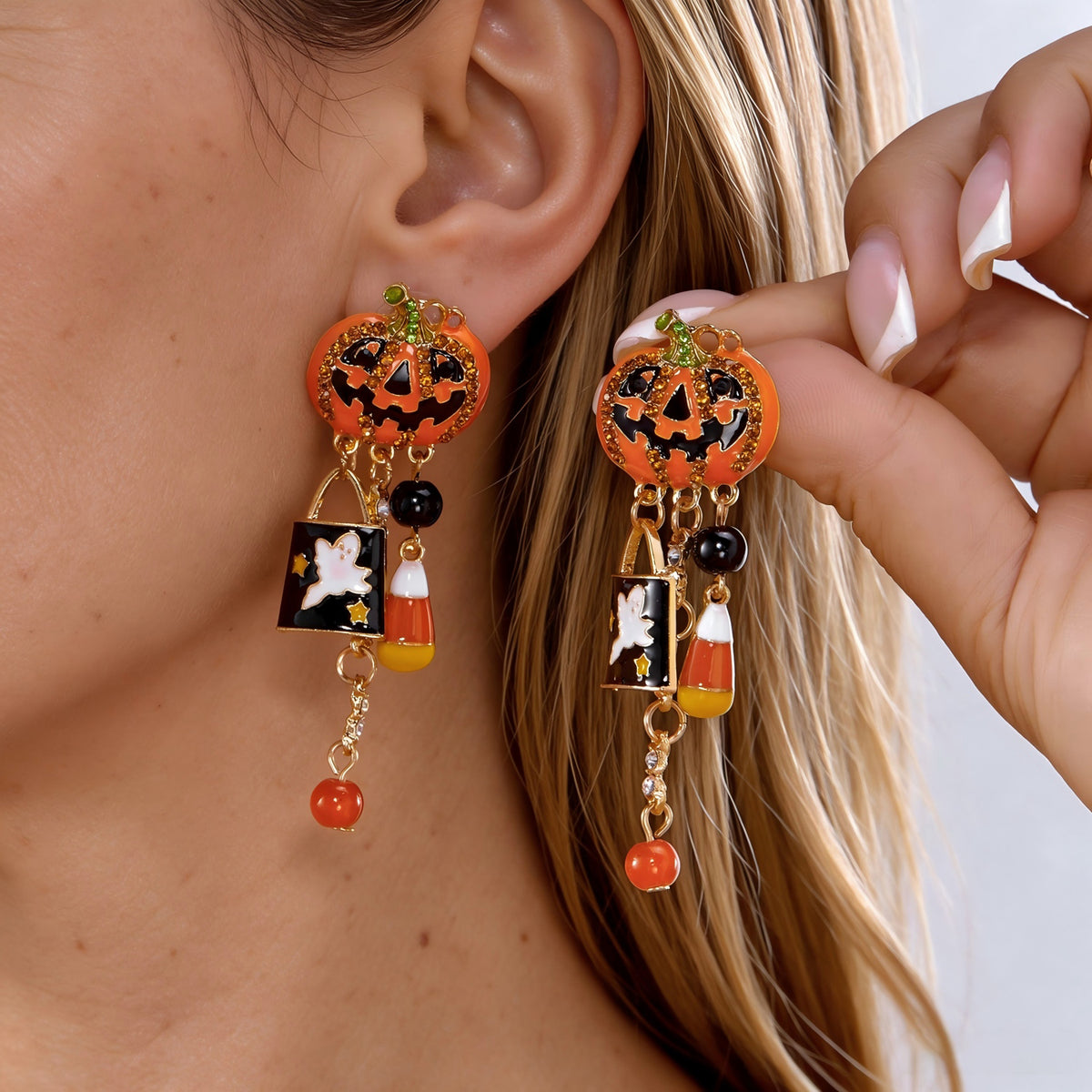 Fun Halloween Pumpkin Earrings
