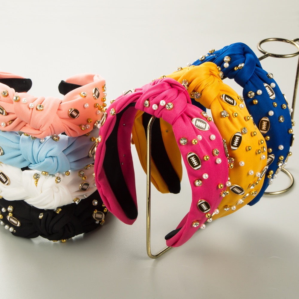 Football Rhinestone Headband